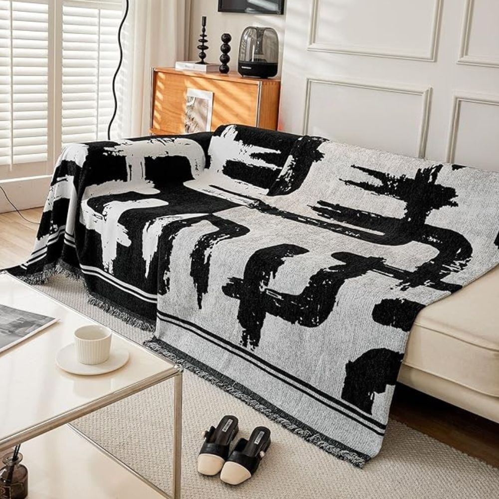 Bristle Art Sofa Cover - Premium Chenille, Reversible Design for Couch Protection 2