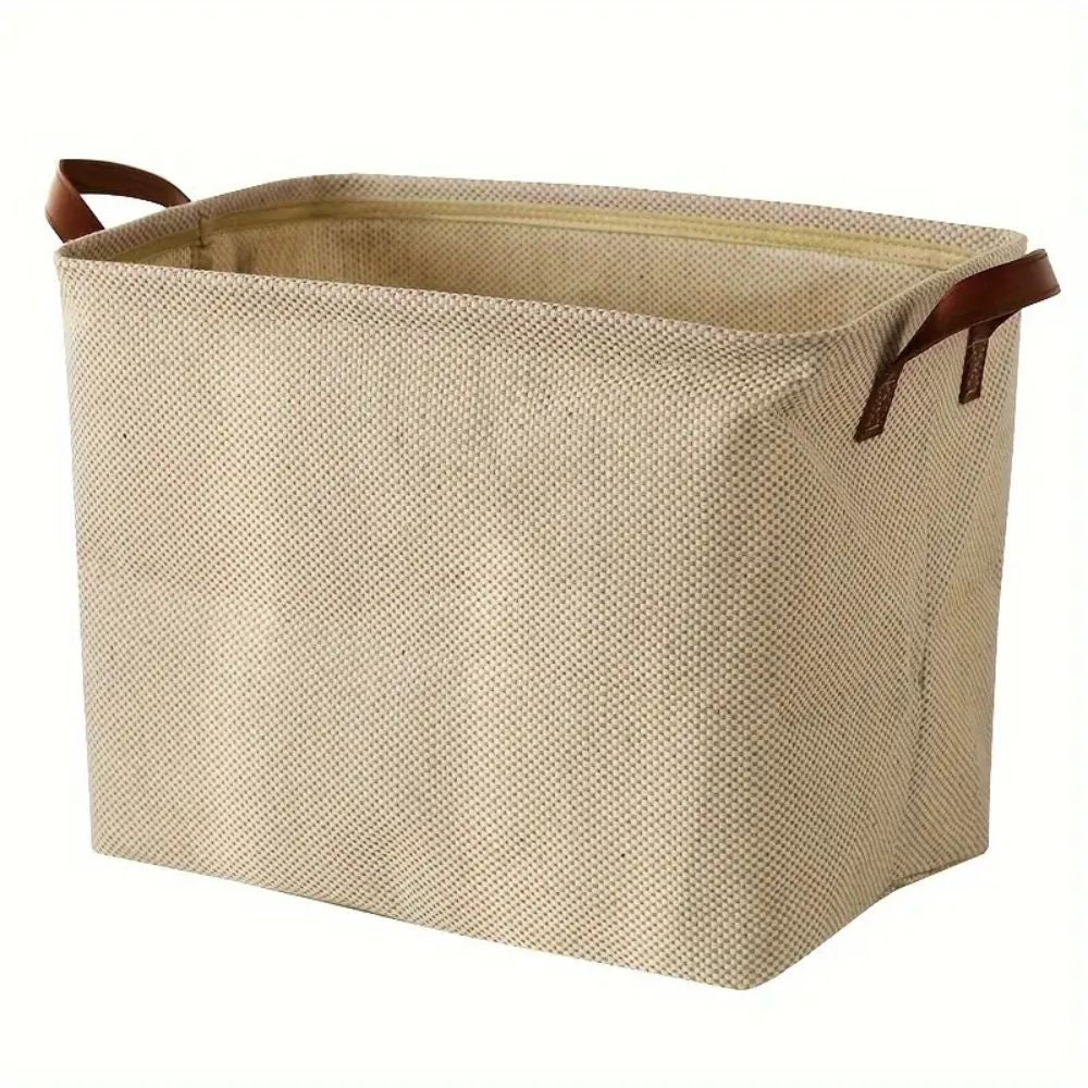 Caden Foldable Storage Box - Durable Cloth, Rustic Jute Weave, Versatile Toy Organizer 9