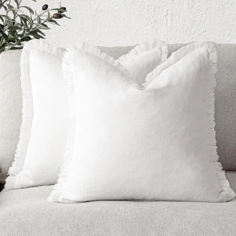 Calden Pillowcases Set - Cotton-Linen Blend, Soft Durable Fabric 7