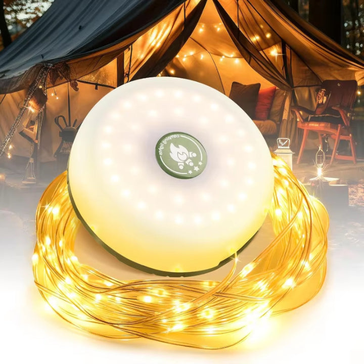 Calyra Camping Lantern - 4-in-1 LED, Rechargeable with RGB Fairy Lights 5