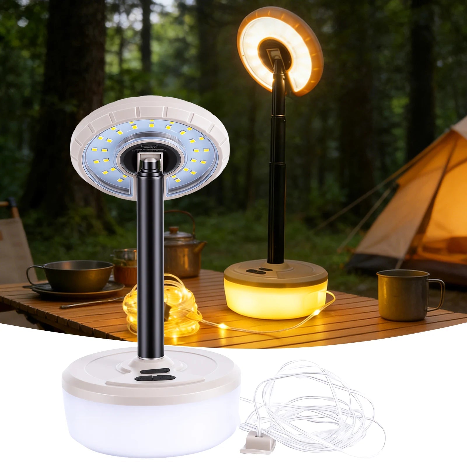 Campa Outdoor Fairy Lights - 10m USB Rechargeable RGB Twinkle Lights 2