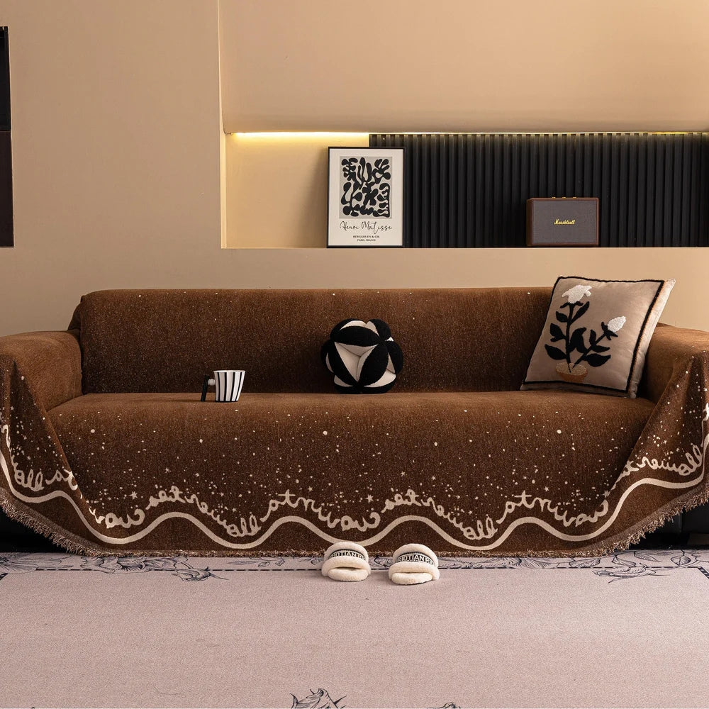 Cascadia Sofa Cover - Chenille, Glittering Design, Pet-Friendly, Machine Washable 1