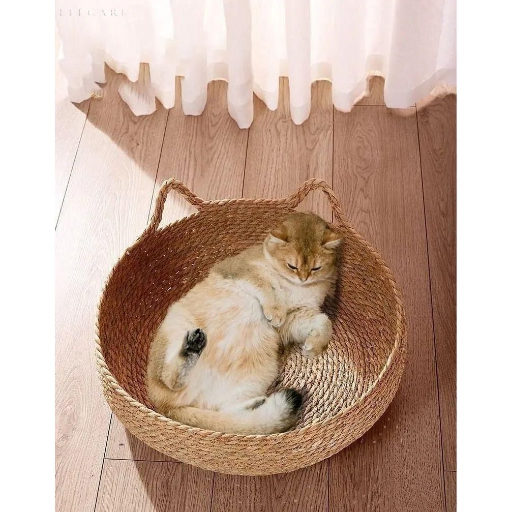 Cielo Cat Bed - Split Bamboo, Super Soft Plush Cushion 5