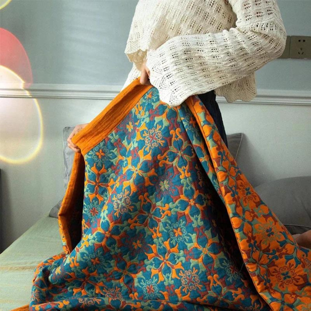 Cielo Cotton Blanket - Organic Cotton, Colorful Six-Layer Design 3