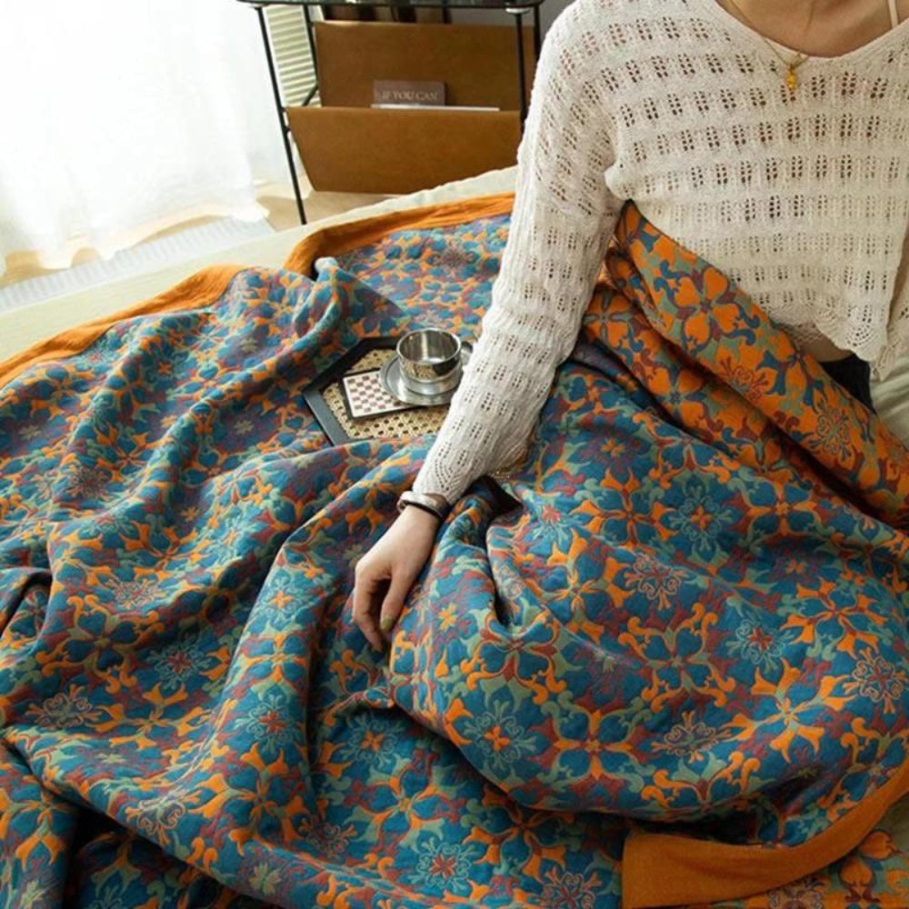 Cielo Cotton Blanket - Organic Cotton, Colorful Six-Layer Design 5