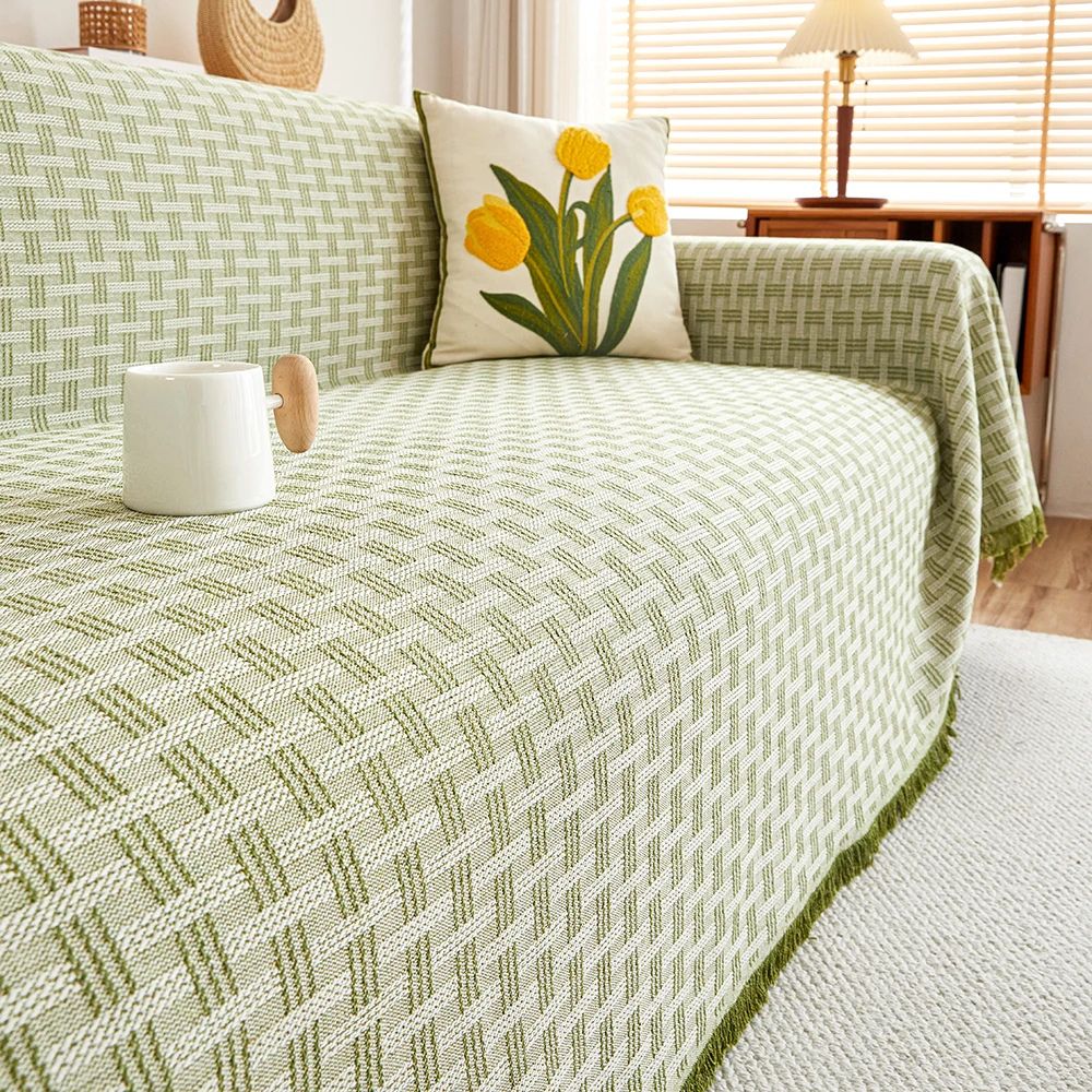 Cielo Sofa Cover - Quilted Microfiber, Geometric Design 1