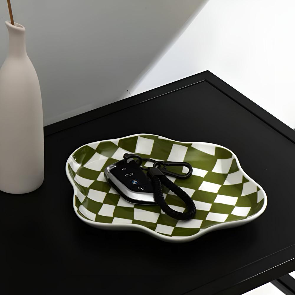 Cleo Checkered Plate - Durable Ceramic, Versatile Dishware 5