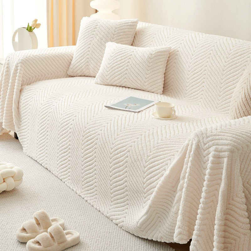 Coco Sofa Cover - Plush Polyester, Anti-Slip, Pet-Friendly 0