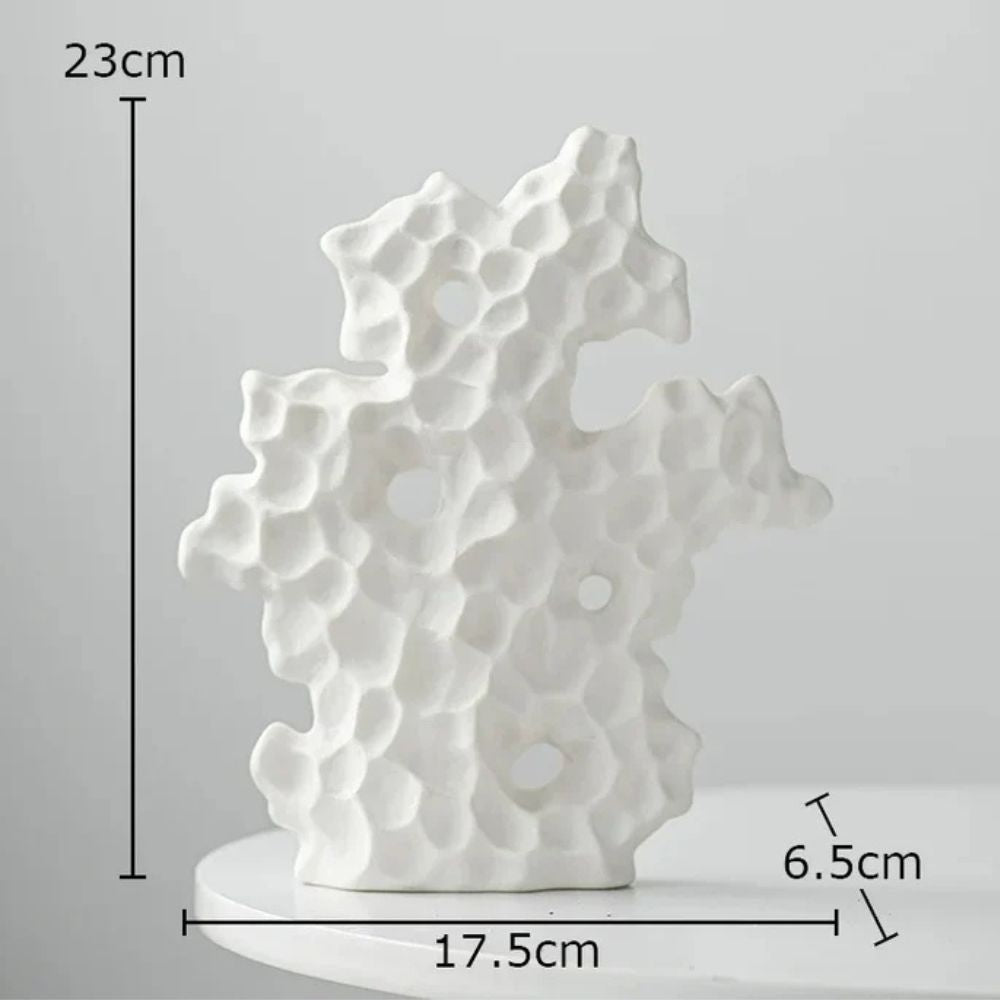 Cora Coral Sculpture - High-Quality Ceramic, Organic Design 6