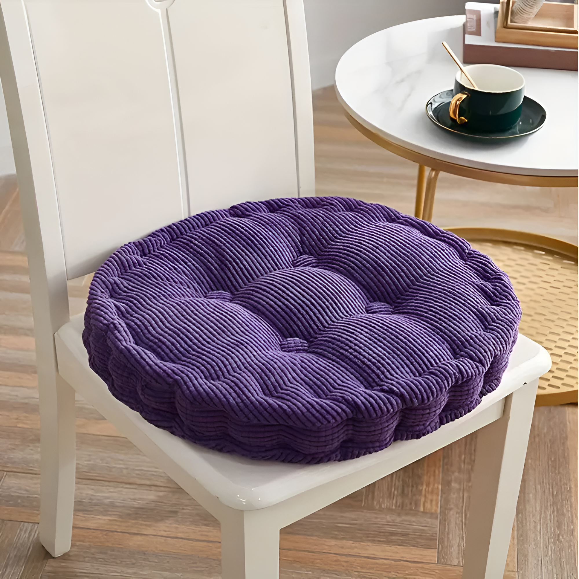 Cora Dining Chair Cushions - Soft Corduroy, Stackable Design 5