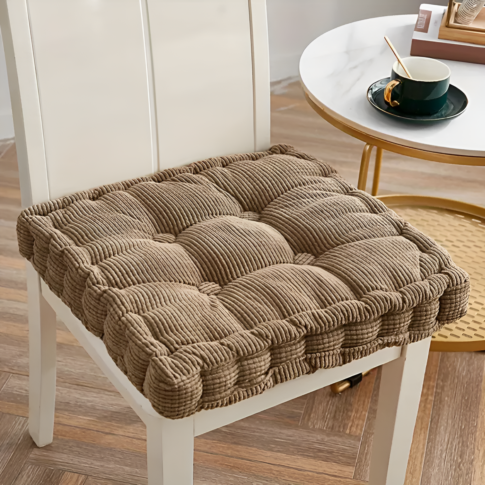 Cora Dining Chair Cushions - Soft Corduroy, Stackable Design 8
