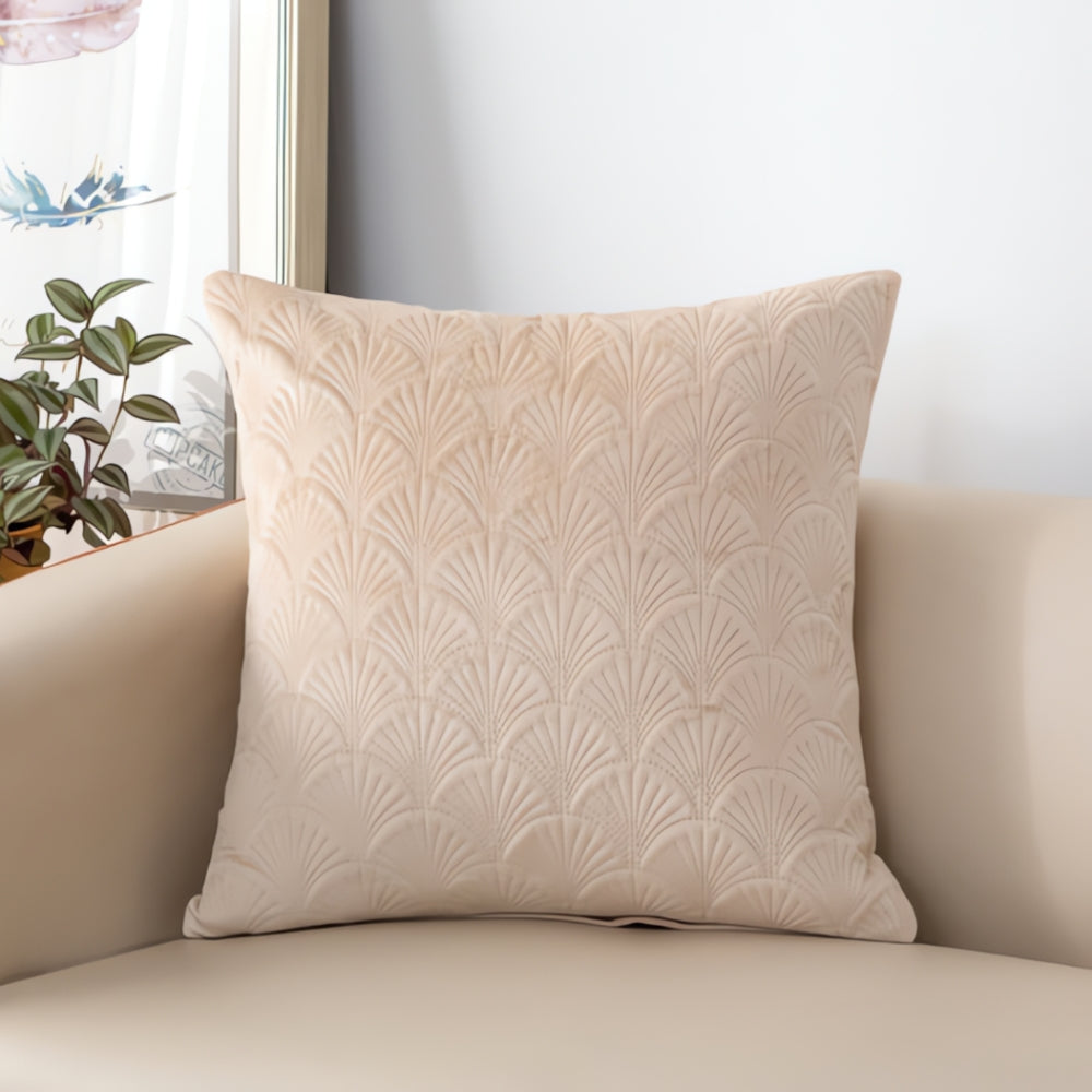 Cove Velvet Shell Cushion Cover - Soft Plush, Coastal Design 2