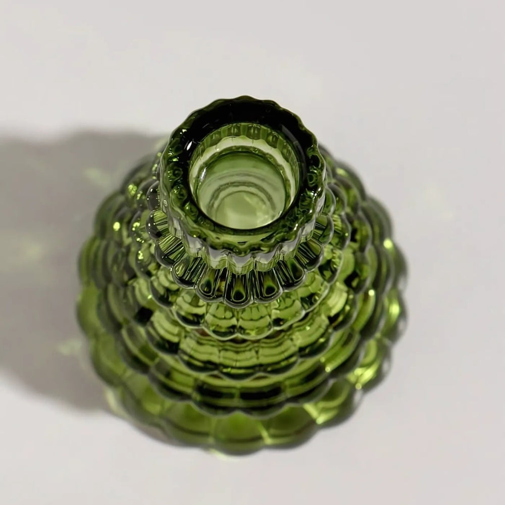 Crescent Christmas Tree Candle Holder Set - Glass, 3pcs 6