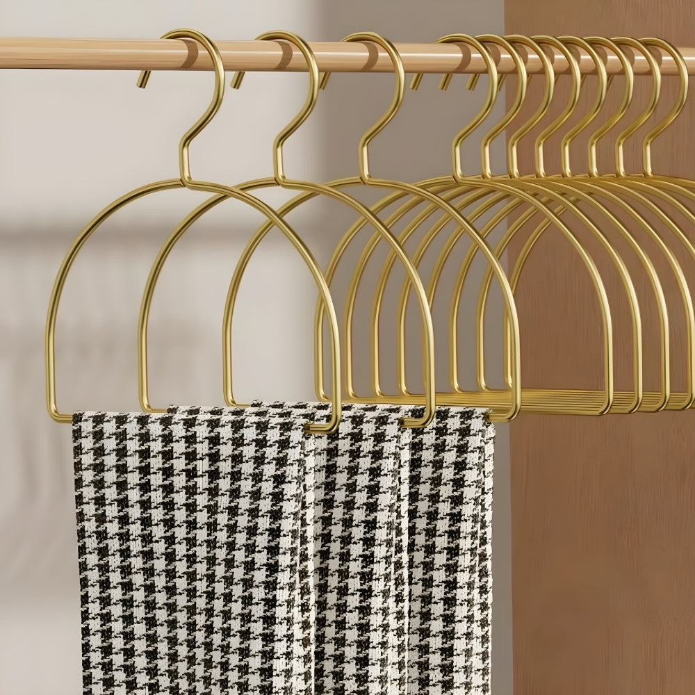 Crescent Scarf Organizer - Aluminum Alloy, Space-Saving 4pcs 0