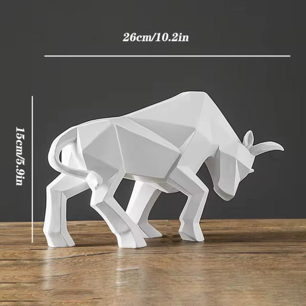 Cresta Charging Bull Figurine - Eco-Friendly Resin, Handmade Decor 2