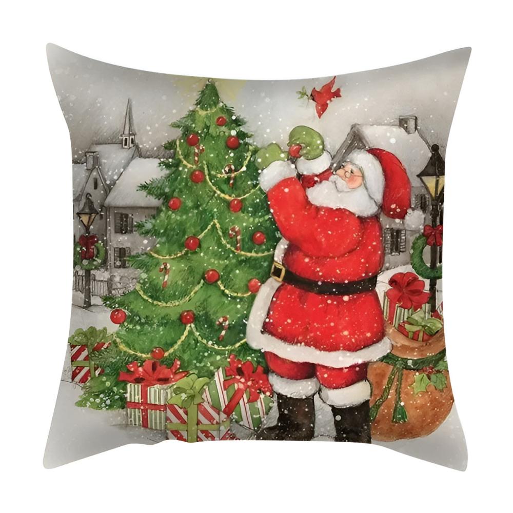Creston Cardinal Cushion Cover - Polyester Linen Festive Decor 0