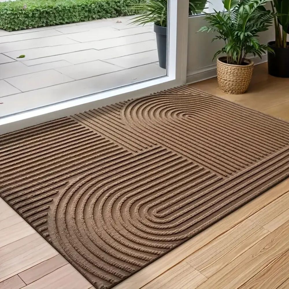 Creston Door Mat - Microfiber, Curved Thread Design, Indoor Outdoor Use 3