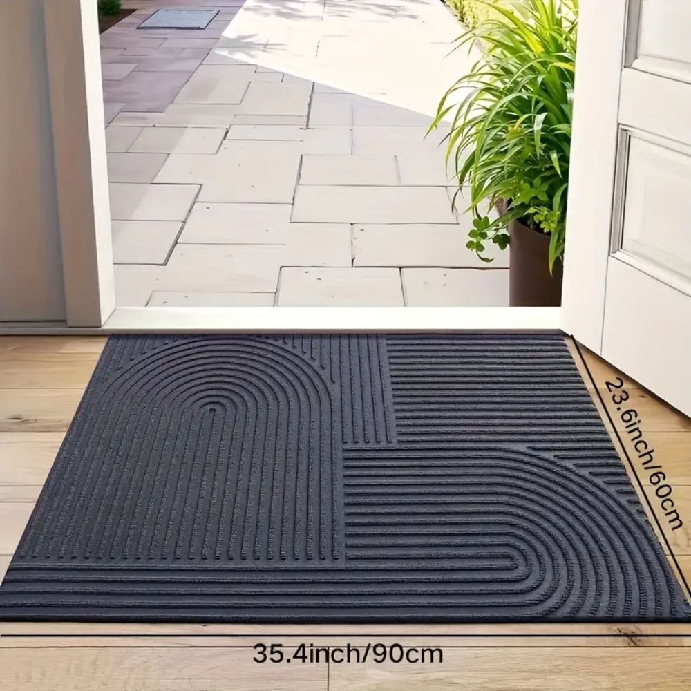 Creston Door Mat - Microfiber, Curved Thread Design, Indoor Outdoor Use 6