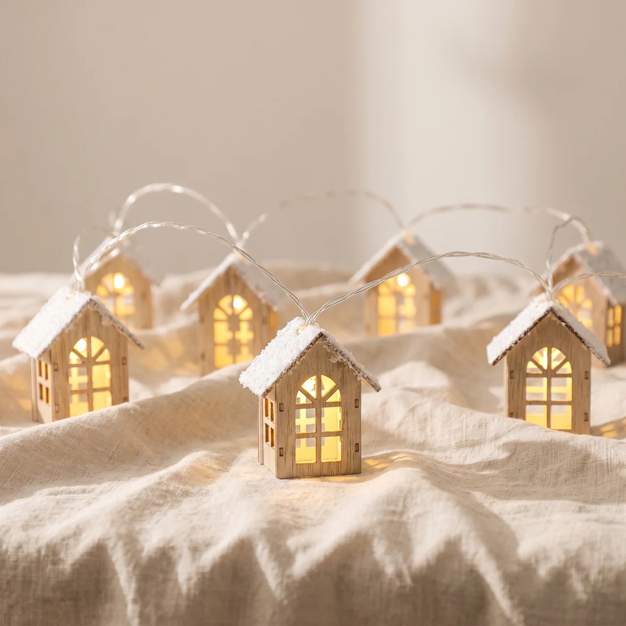Creston Fairy Lights - Solid Wood Decorative String Lights for Indoor and Outdoor Use 0
