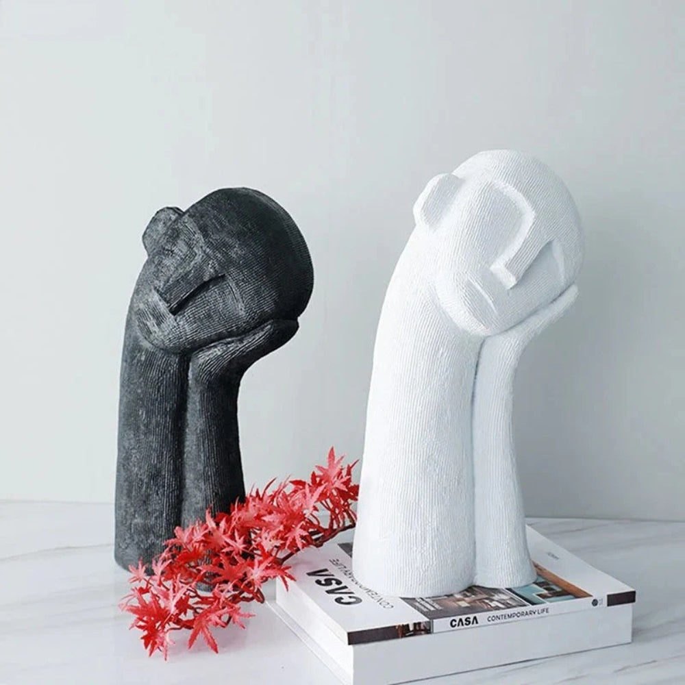 Dare Figurine - Modern Abstract Resin Sculpture, Asymmetrical Design 3