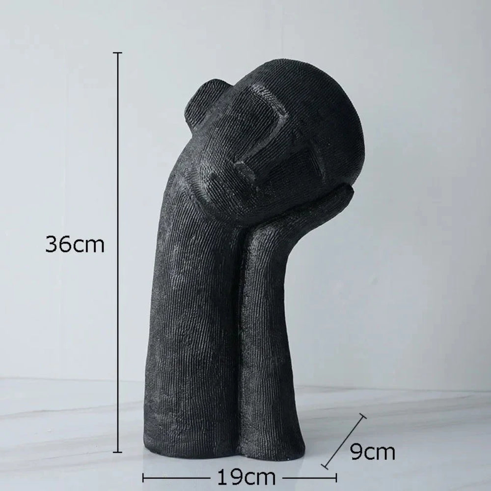 Dare Figurine - Modern Abstract Resin Sculpture, Asymmetrical Design 4
