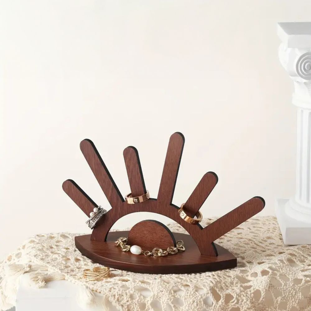 Dawn Jewelry Rack - High-Quality Wood, Elegant Six Column Design 1