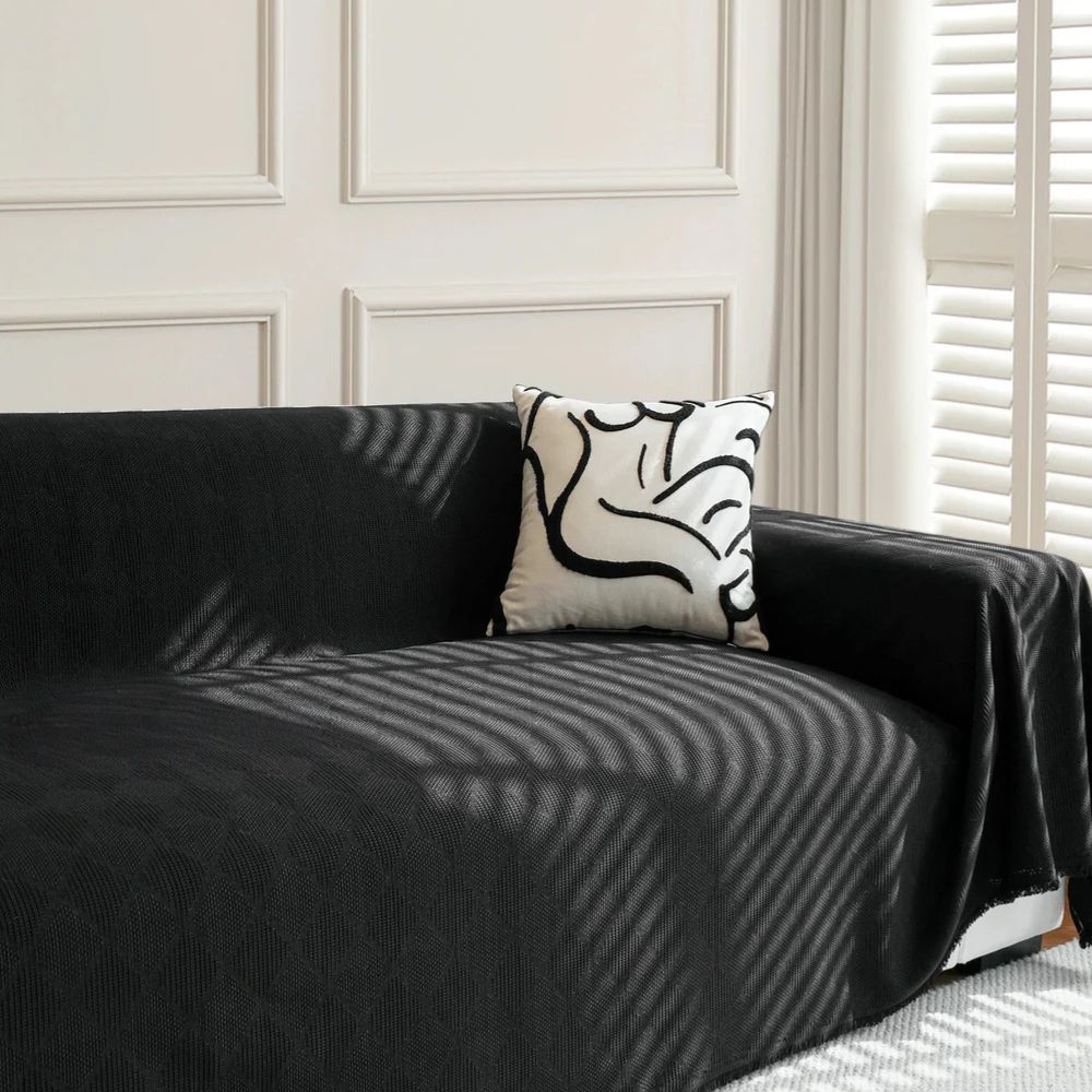 Dazzle Sofa Cover - Breathable Chenille, Geometric Design, Pet Friendly 3