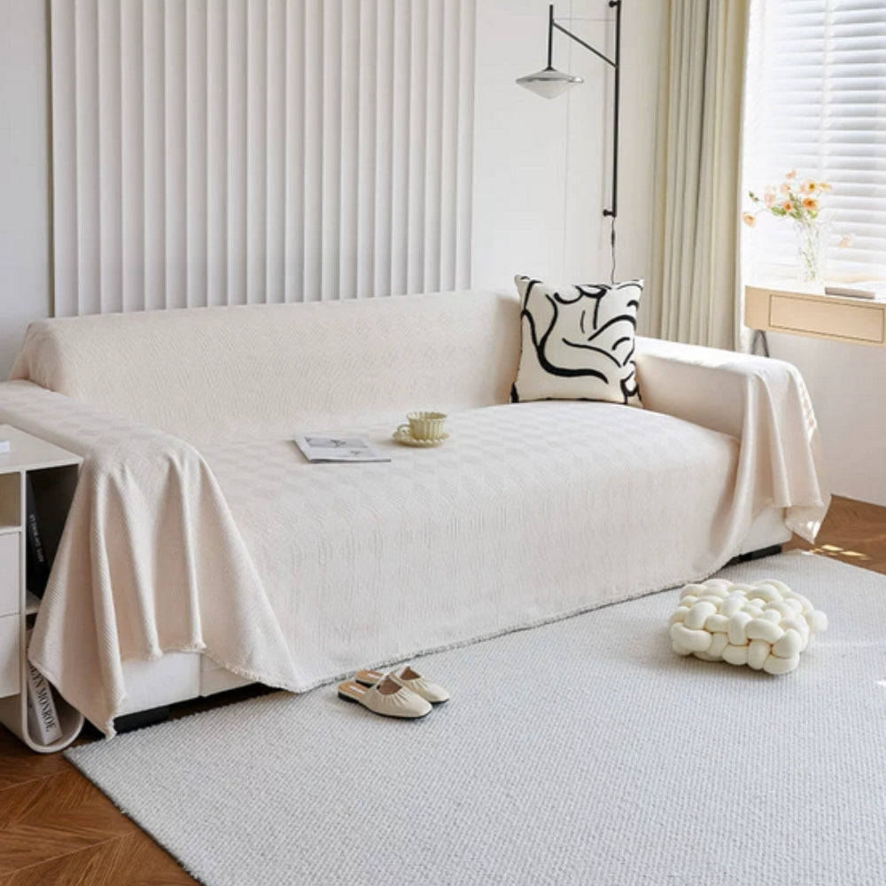 Dazzle Sofa Cover - Breathable Chenille, Geometric Design, Pet Friendly 4