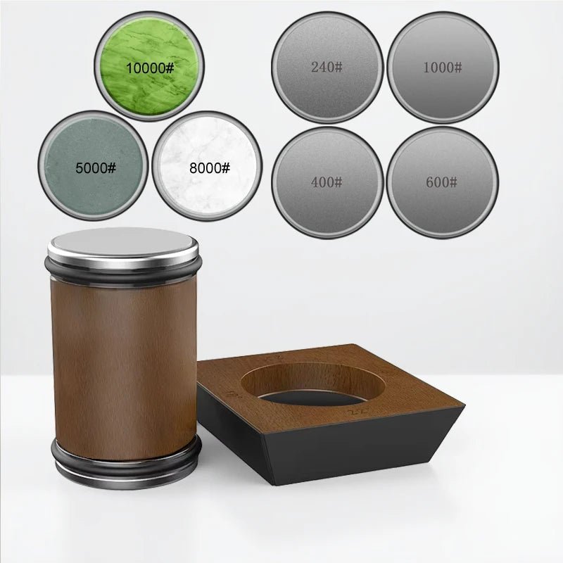 Diana Knife Sharpener Set - Diamond Grinder with Wooden Base 4