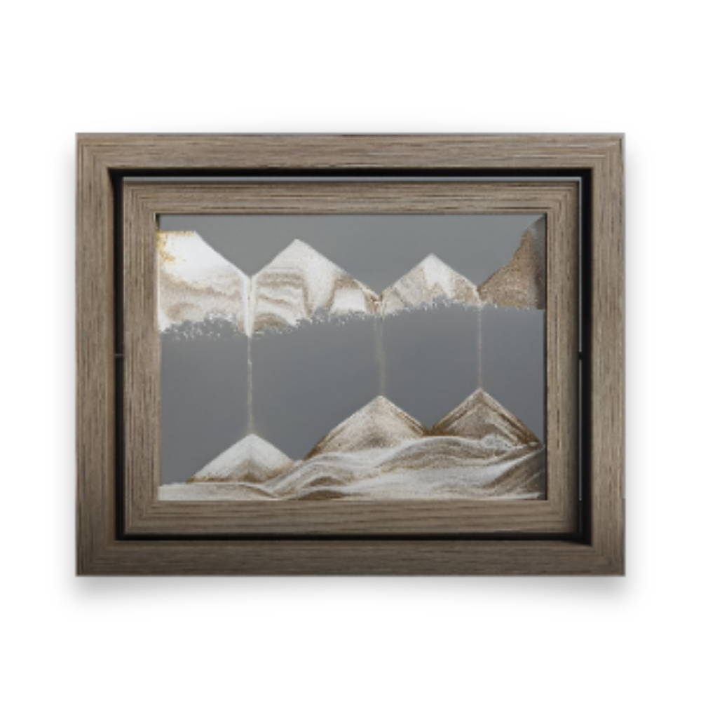 DynaFlow Sand Art - 360° Rotating Glass Landscape, Decorative Home Accent 9