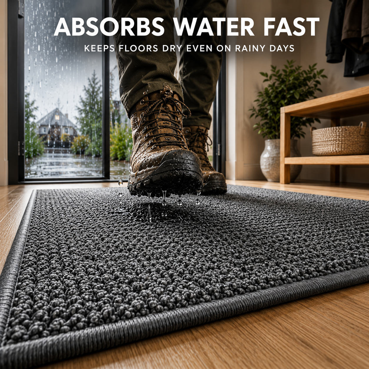 Dynamo Doormat - High Absorbency, Non-Slip Outdoor Welcome Mat 2