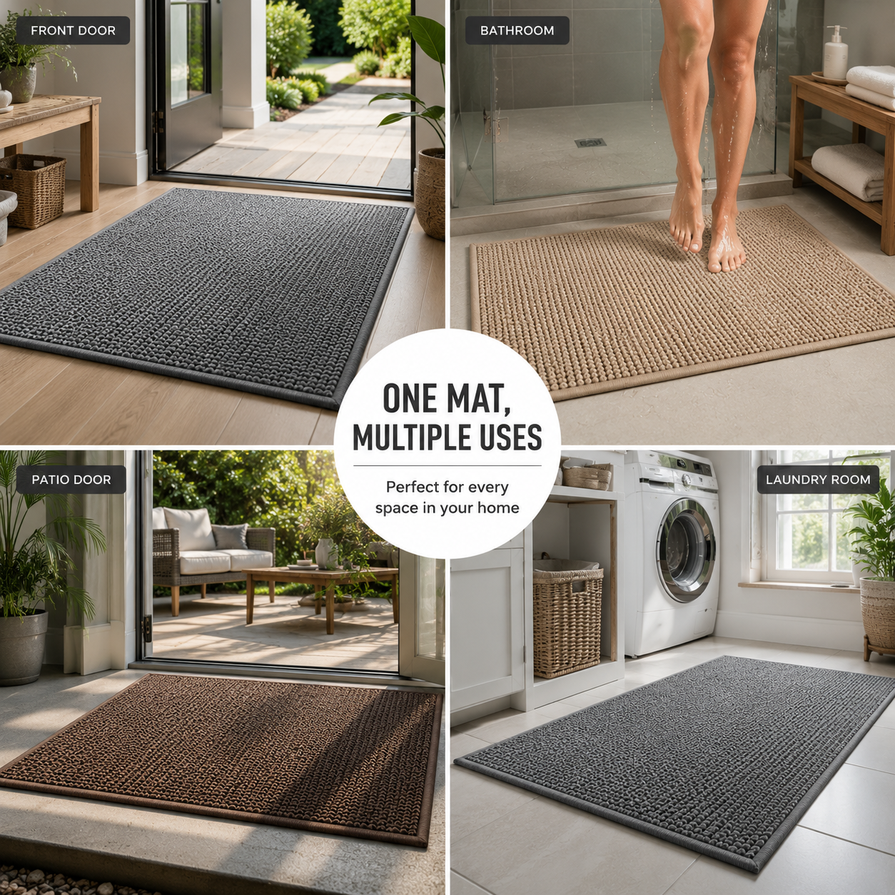 Dynamo Doormat - High Absorbency, Non-Slip Outdoor Welcome Mat 5