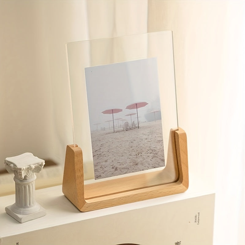 ClearNest Photo Frame – U-Shaped Acrylic Display – Modern Minimalist Decor