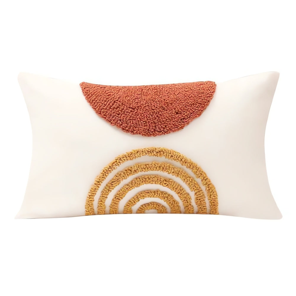 Elysia Cushion Cover - Cotton Velvet, Geometric Embroidery 6