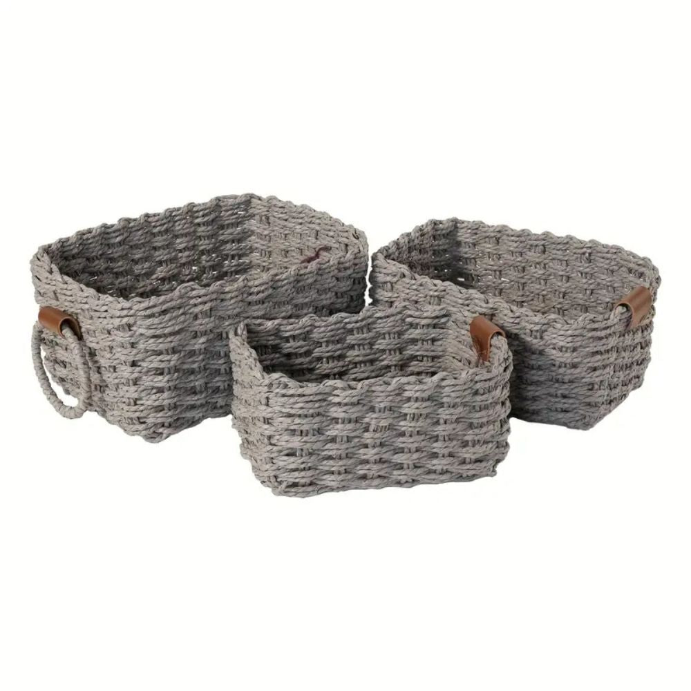 Elysia Rattan Basket Set - Handwoven, Lightweight Storage Baskets 11