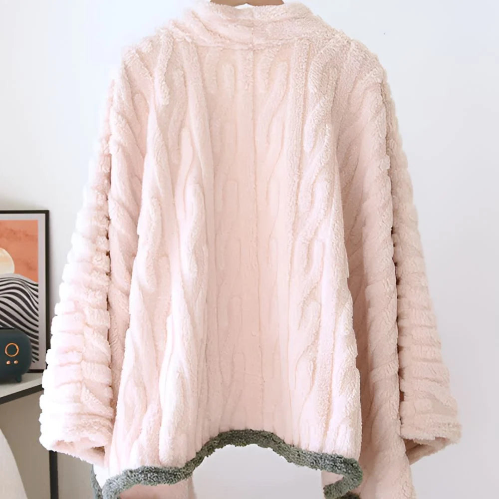 Elysia Shawl Wrap - Embroidered Fleece, Ultra-Soft for Women 2
