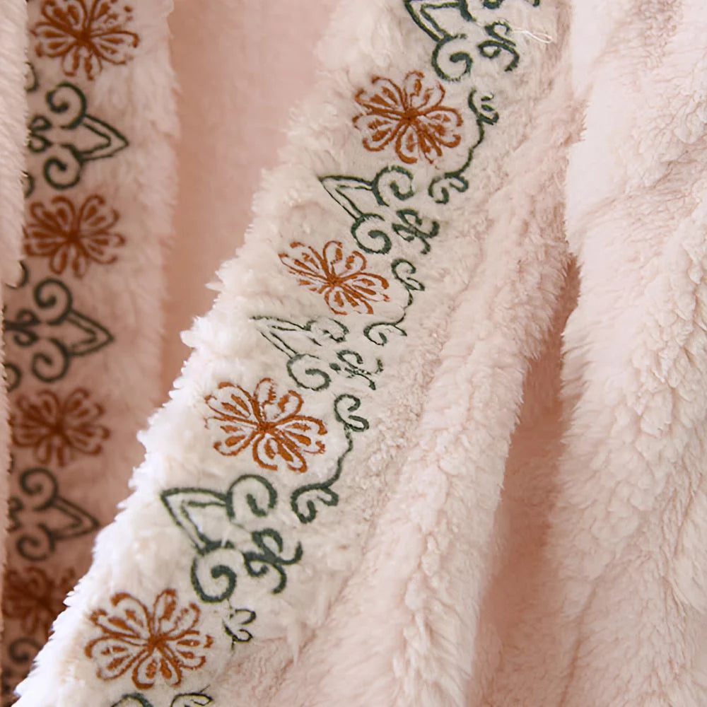 Elysia Shawl Wrap - Embroidered Fleece, Ultra-Soft for Women 4
