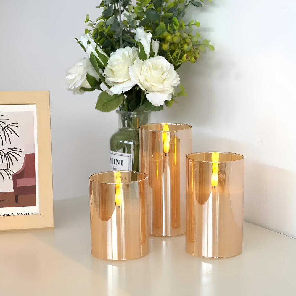 Elysian Flameless Candle Set - 3D LED, Remote Controlled, Safe Ambience 5