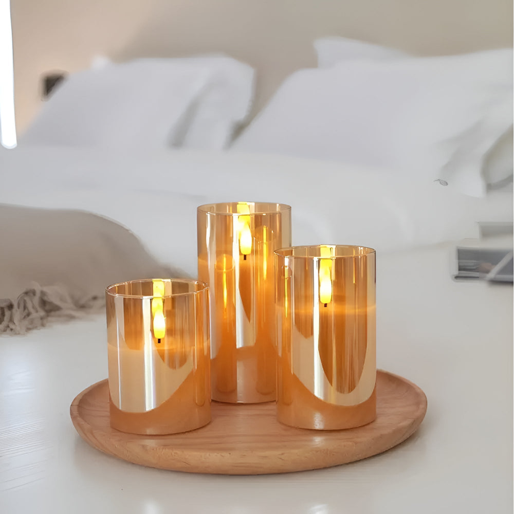 Elysian Flameless Candle Set - 3D LED, Remote Controlled, Safe Ambience 8