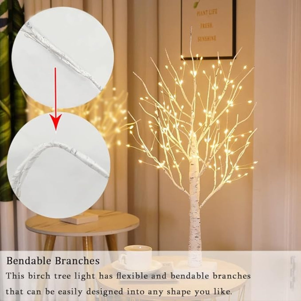 Elysian Lighted Tree Decor - USB Powered, Elegant Birch Design 2