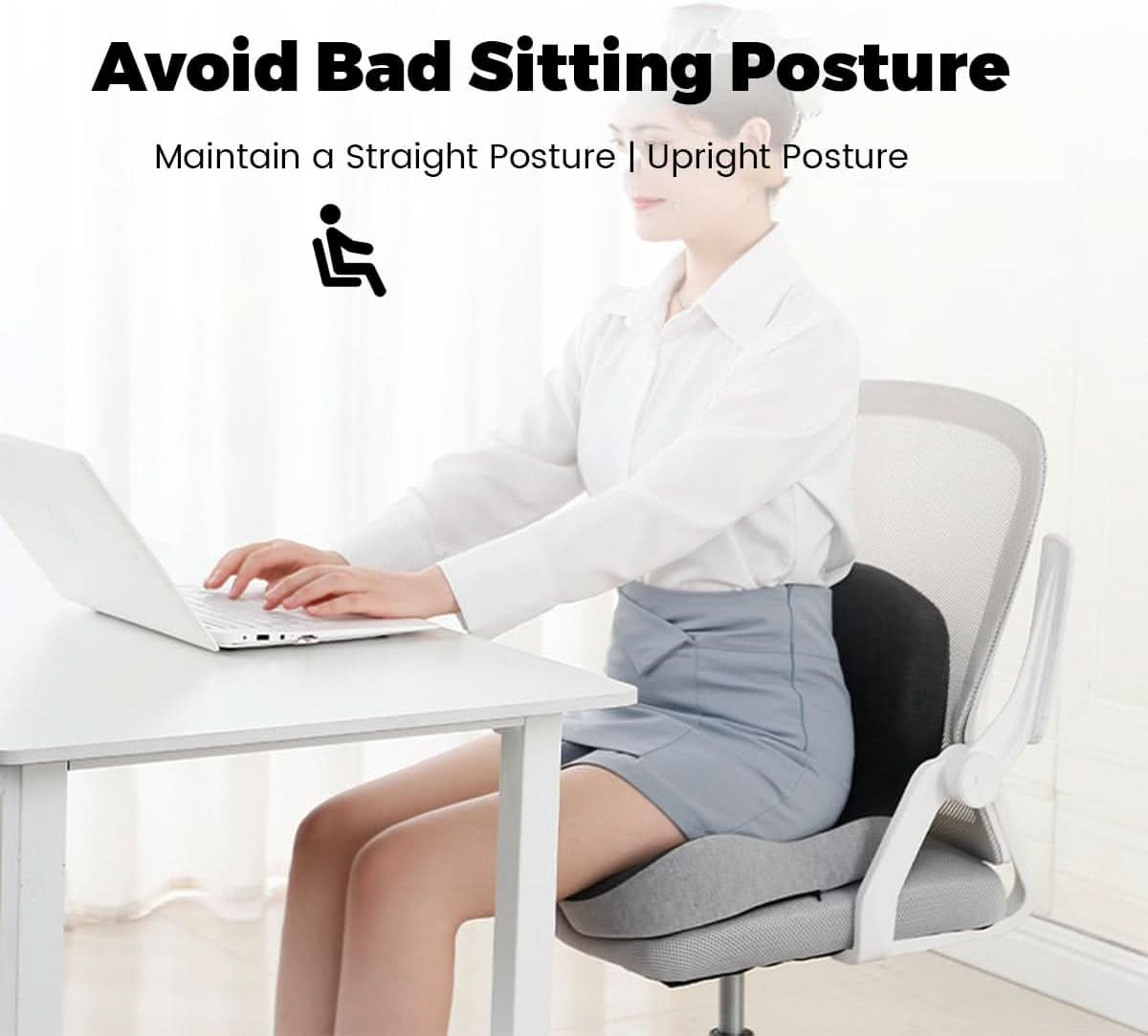 Elysian Seat Cushion - Memory Foam, Ergonomic Design for Comfort 1