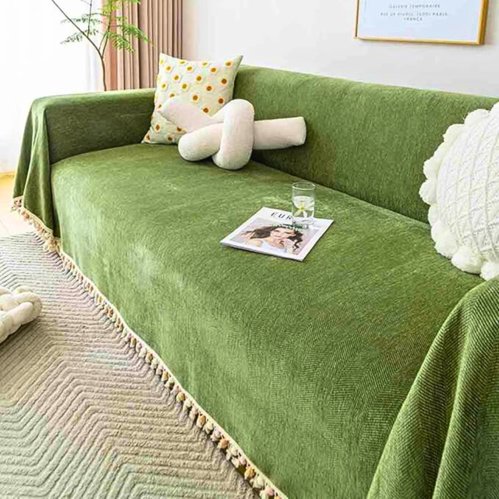 Elysian Sofa Blanket - Plush Chenille, Fade-Proof Comfort Throw 1