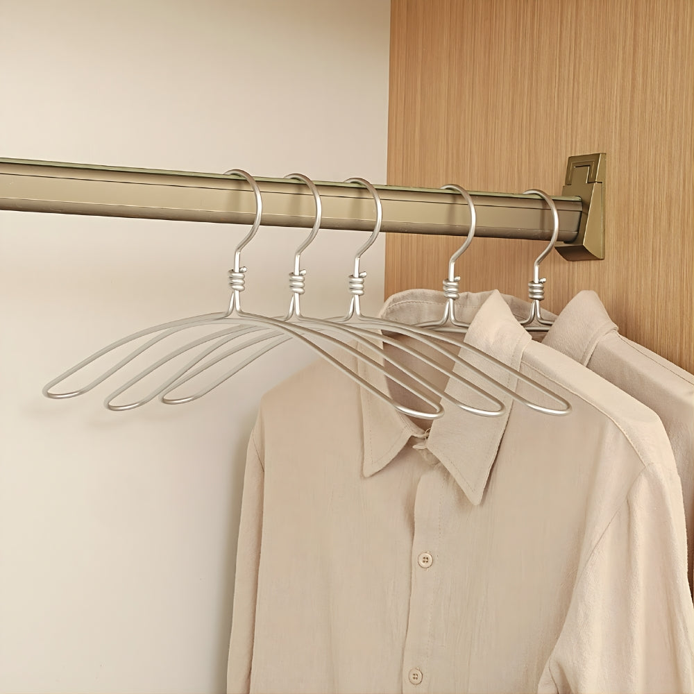 Elysium Clothes Hanger Set - Extra Wide Aluminum, 6 Pieces 1