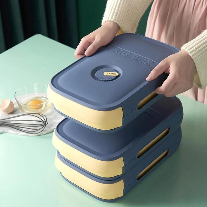 Evara Egg Container for Fridge - Stackable with Pull-Out Drawer 8