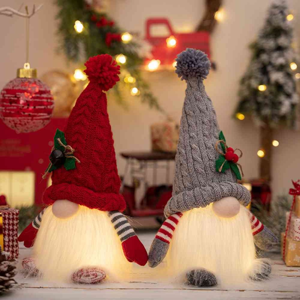 Everly Plush Christmas Gnome - Light-Up Feature, Whimsical Design 1