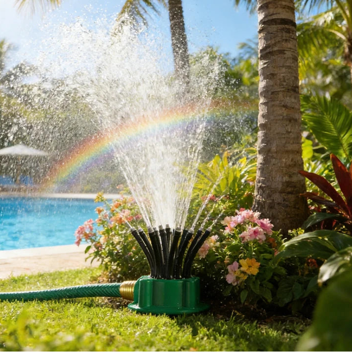 HydraBloom 360 – Multi-Nozzle Garden Sprinkler – Full Coverage Irration Tool