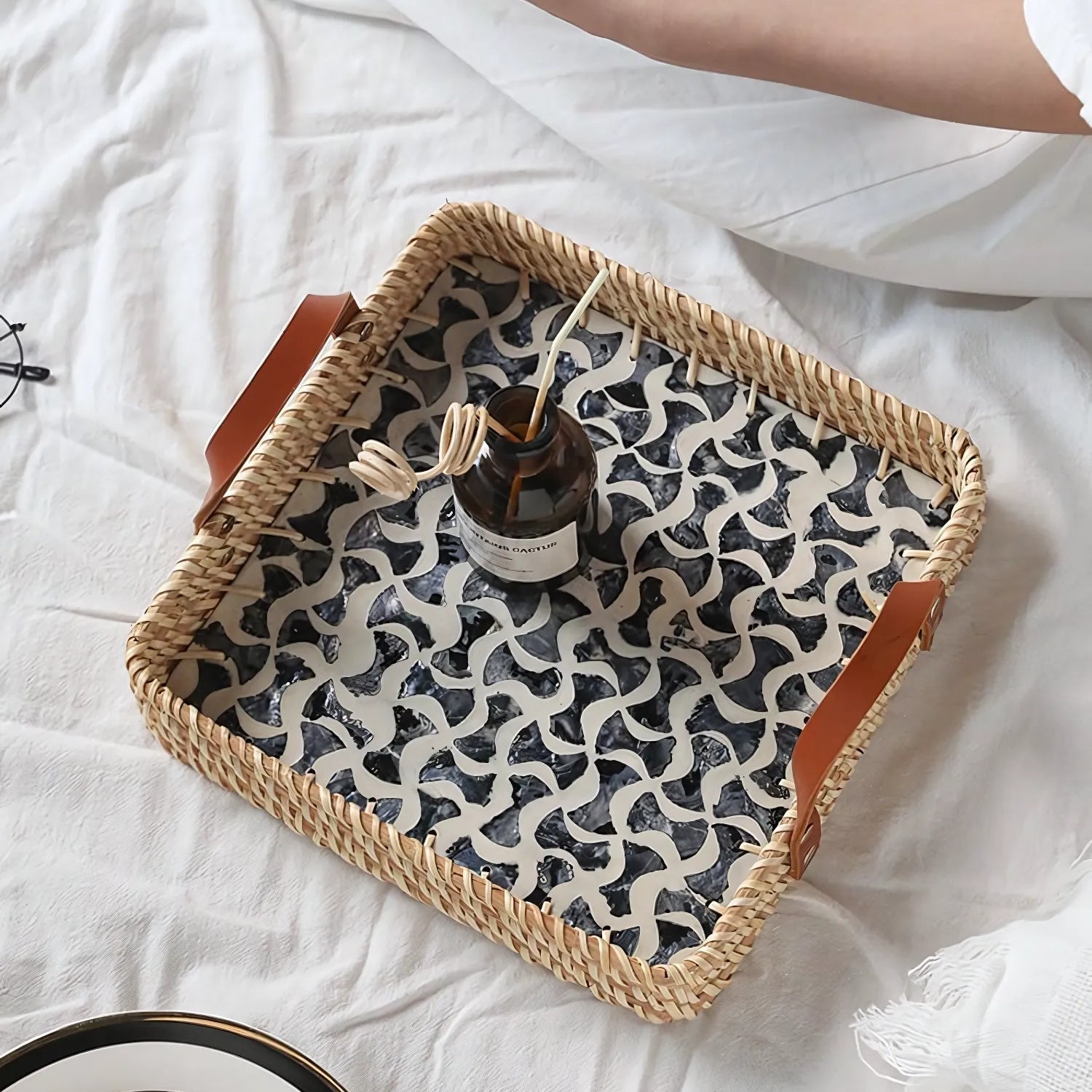 Fable Serving Tray - Eco-Friendly Handcrafted Rattan Design 6