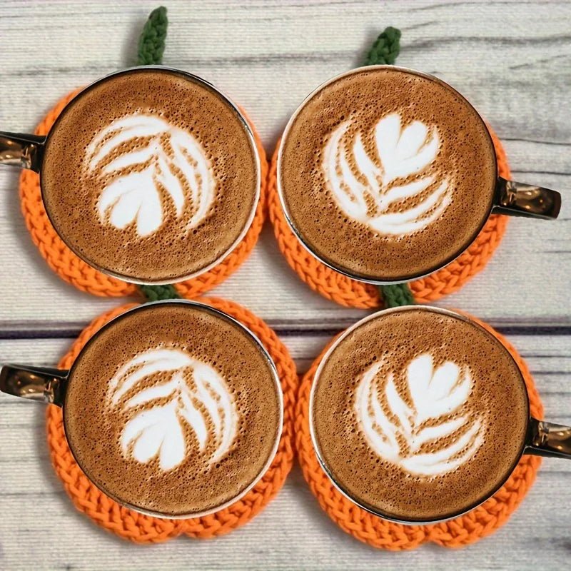 Fallora Pumpkin Coasters - Handmade Crochet, Autumn Decor 2