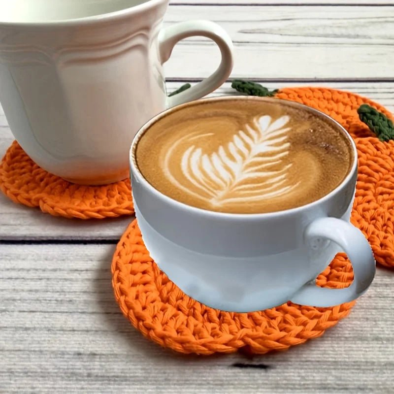 Fallora Pumpkin Coasters - Handmade Crochet, Autumn Decor 3