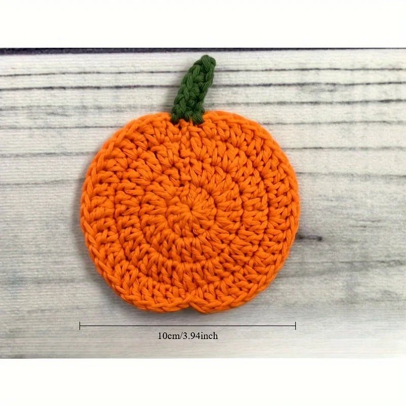 Fallora Pumpkin Coasters - Handmade Crochet, Autumn Decor 5